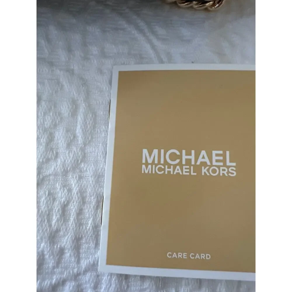 Michael Kors Sallie Crossbody Chain Strap Leather Small Black NWT